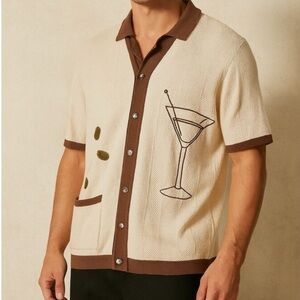 Stylish Cream and Brown Cardigan